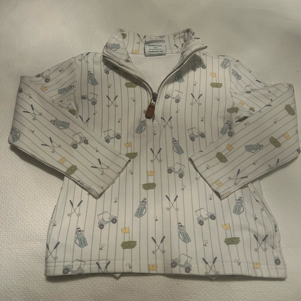 Kids Golf Print Quarter-Zip Pullover